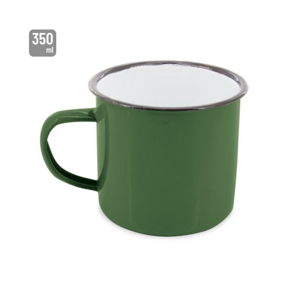 Emaille-Tasse "Retro" 350ml (grün)