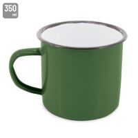 Emaille-Tasse "Retro" 350ml (gr&uuml;n)