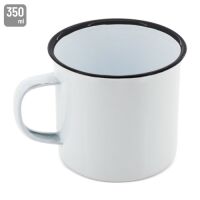 Emaille-Tasse "Retro" Sublimation 350ml (schwarz)