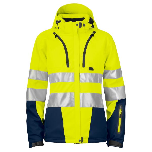 ProJob | 6424 Gefütterte Damenjacke En Iso 20471 Klasse 3/2