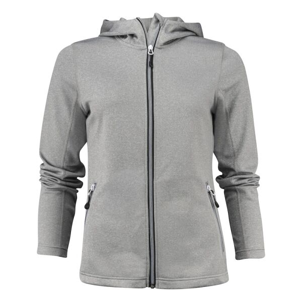Printer RED | Layback Kapuzenpullover Damen (grau meliert / M)