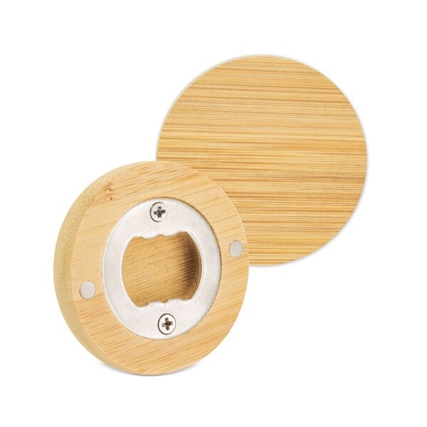 Flaschenöffner aus Bambus mit Magnet