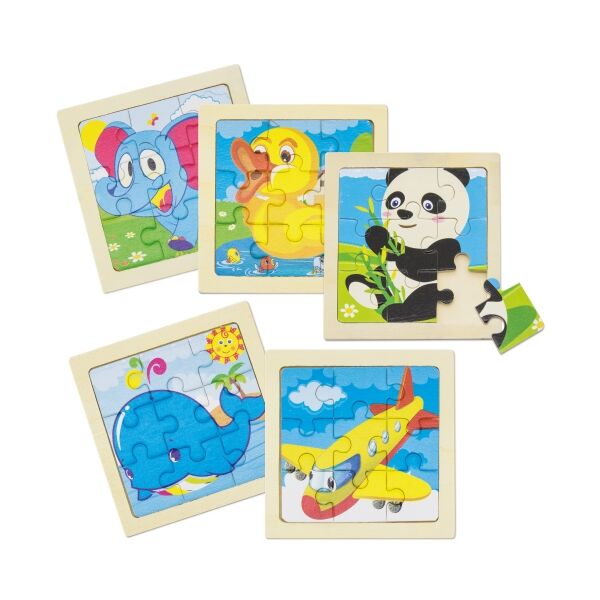 Natur-Holzpuzzle "Junior" (5er Pack)
