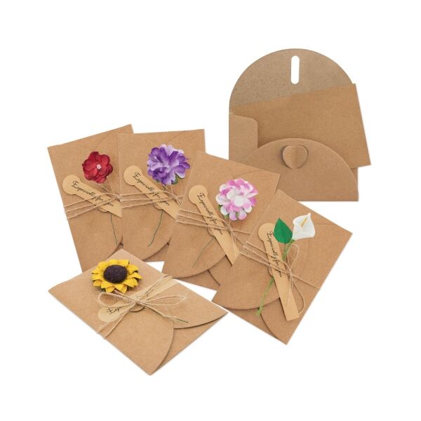 Vintage Grußkarten "Flower" (10er Pack)