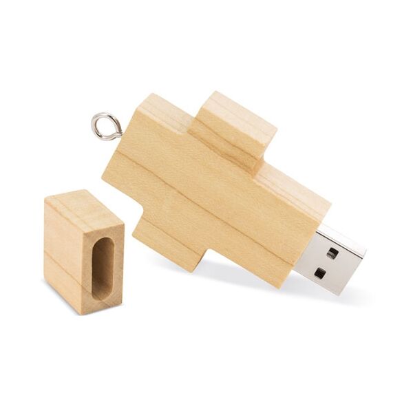 USB-Stick Bambus "Kreuz" 32GB