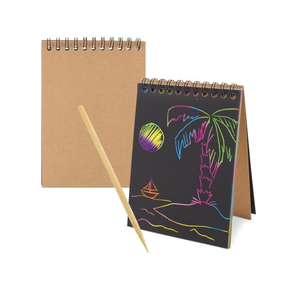 Kratzbilder-Block mit Holzstick "Magic Colour" DIN-A6