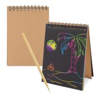 Kratzbilder-Block mit Holzstick "Magic Colour"...