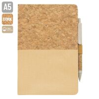 Notizbuch mit Kork-Baumwoll Einband DIN-A5 (natur)