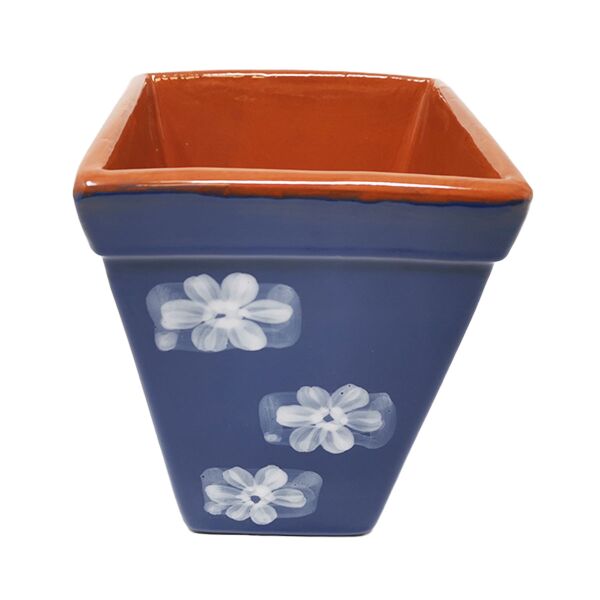 Blumentopf Ton blau