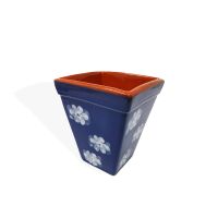 Blumentopf Ton blau