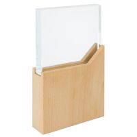 Trophäe aus Glas und Holz "Kidox"