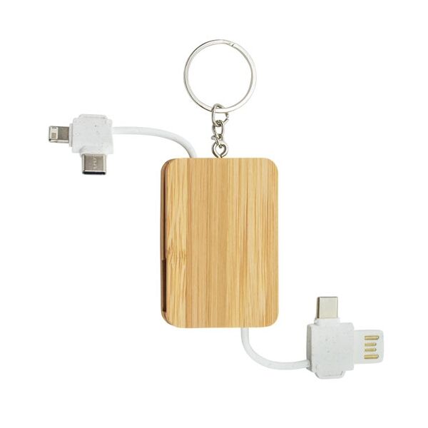 Schlüsselanhänger Öko-Ladekabel "Bloom"