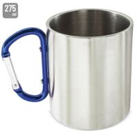 Edelstahl Tasse mit Karabinergriff "Plus" 300ml
