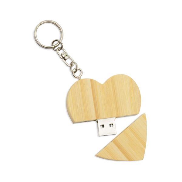 Bambus USB-Stick "Herz" 32GB