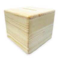 Holz Spardose W&uuml;rfel