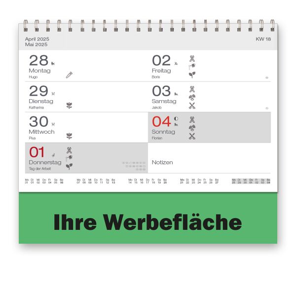 Tischkalender MIDI Mond 2025