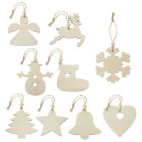 Christbaumanhänger aus Holz (9er Set)