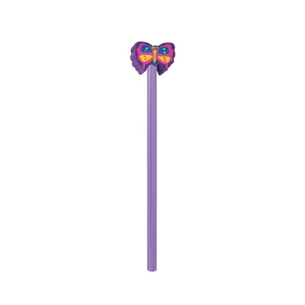 Bleistift mit Radiergummi "Schmetterling"