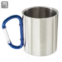 Metalltasse mit Karabiner